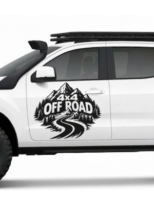 4x4 Off Road Dağ Yol Sticker – SUV, Pickup ve Arazi Araçları İçin Kapı Decal
