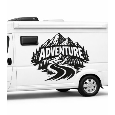 Adventure Dağ Yol Karavan Sticker – Camper Van Offroad Araç Sticker