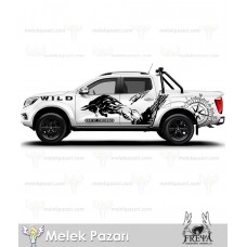 Boğa Off Road Sticker. Pusula Kamyonet Yan Gövde Sticker. Off Road Çıkarmaları 