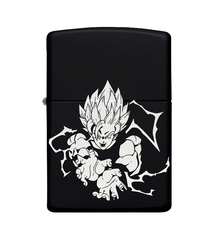 Dragon Ball Desenli Metal Çakmak Benzinli Siyah Zippo Çakmak