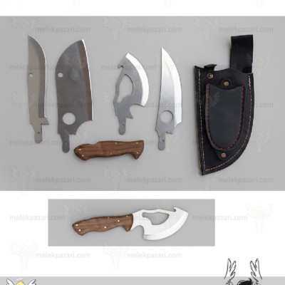 4 lü Avcı ve Kamp Bıçak Seti