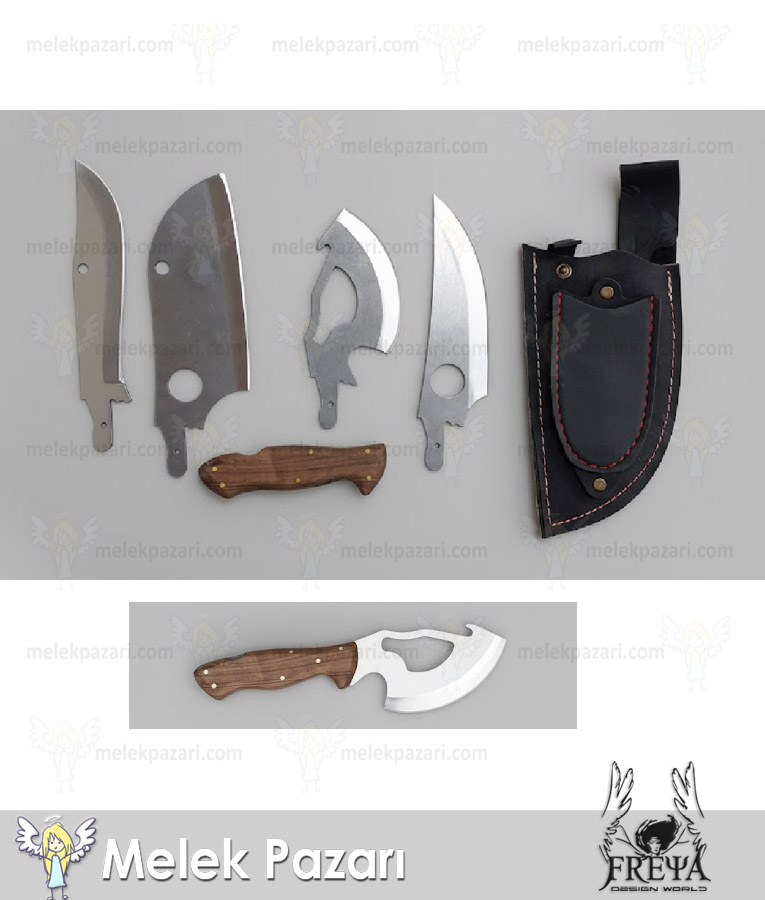 4 lü Avcı ve Kamp Bıçak Seti