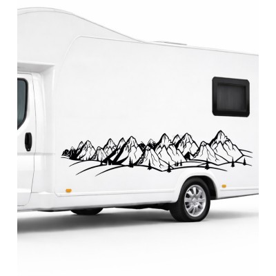Dağ Manzarası Offroad, Karavan Sticker - 0892