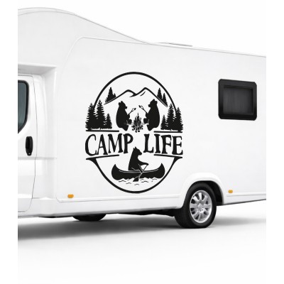 Camp Life kampçı Ayılar, Kamp, Karavan Sticker