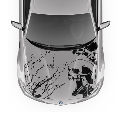 Kuru Kafa ve Yırtık Efektli Kaput Sticker