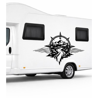 Pusula Manzara Karavan Sticker Pusula Manzara Karavan Sticker