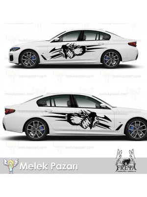 King Kong Oto Yan Kapı Sticker, Çıkartma King Kong Oto Yan Kapı Sticker, Çıkartma