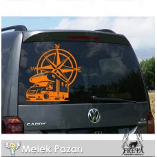 Moto Pusula Karavan Sticker. Karavan Çıkartmaları 