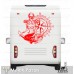 Denizkızı Pusula Karavan Sticker. Denizkızı Tekne Çıkartma