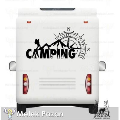 Dağcı Camping Pusula Karavan Sticker. Karavan Çıkartmaları Dağcı Camping Pusula Karavan Sticker. Karavan Çıkartmaları