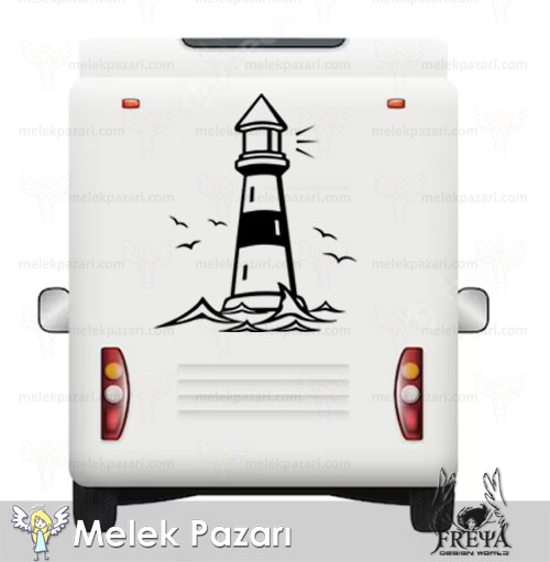 Deniz Feneri Off Road Karavan Sticker. Karavan Çıkartmaları