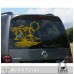 Palmiye ve Yunuslar Manzara Karavan Sticker. Karavan Çıkartmaları