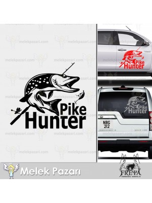 Pike Hunter Oto Sticker. Balık Avı Oto Sticker