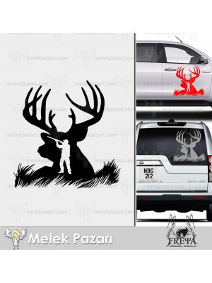 Geyik Avı Oto Sticker. Avcılık Sticker