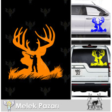 Geyik Avı Oto Sticker. Avcılık Sticker 