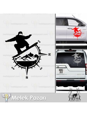 Snowboard Pusula Outsoor Sticker. Kayak Pusula Sticker Snowboard Pusula Outsoor Sticker. Kayak Pusula Sticker