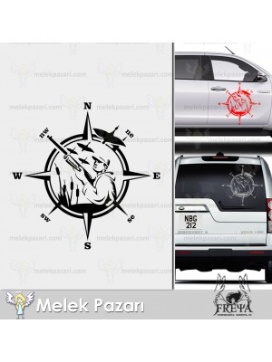Avci Pusula Sticker. Ördek Avı Sticker.
