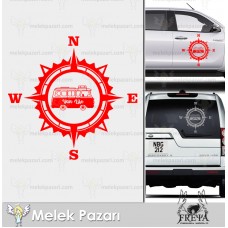 Pusula Karavan Sticker. Vanlife Pusula Karavan Çıkartması. 