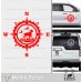 Av Köpeği Pusula Sticker. Avcılık Sticker. Off Road Pusula Sticker