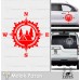 Kamp Çadırı Pusula Off Road Karavan Sticker. Pusula Karavan Çıkartması