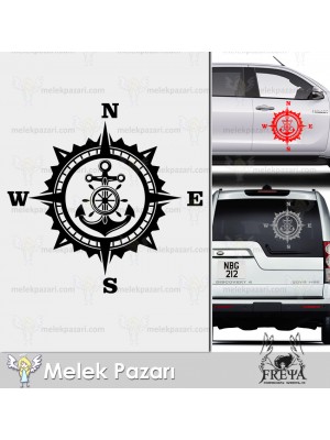 Gemi Çapası Pusula Off Road Karavan Sticker. Gemi Çapası Çıkartma Gemi Çapası Pusula Off Road Karavan Sticker. Gemi Çapası Çıkartma