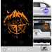 Pusula Karavan Sticker. Kamp Yapan Köpekler Pusula Karavan Çıkartması