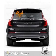 Geyik, Ayı ve Pusula Oto Sticker, Pusula Karavan Sticker. Ayı ve Geyik Karavan Çıkarması 