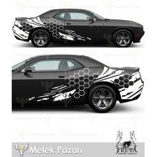 Petek Yan Gövde Oto Sticker, Petek Araba Stickerı. Petek Arka Çamurluk Oto Çıkartma 