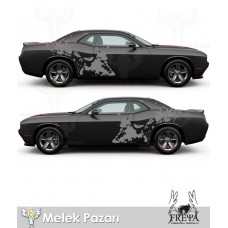 Kuru Kafa Çamurluk Oto Sticker, Kuru Kafa Araba Yan Kapı Çıkartma 