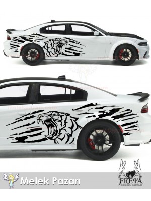 Kaplan Oto Sticker, Kaplan Arka Çamurluk Araba Çıkarma