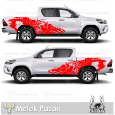 Ayı Off Road Yan Gövde Sticker. Ayı Kamyonet Sticker. 