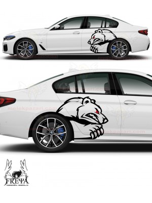 Kızgın Ayı Oto Arka Çamurluk Sticker