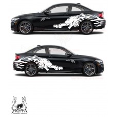 Jaguar Araba Arka Çamurluk Sticker, Jaguar Araba Yan Kapı Çıartma 