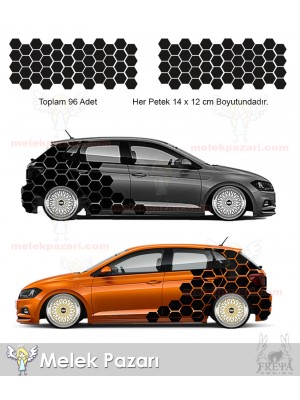 Petek Araba Arka Çamurluk Sticker, Petek Oto Sticker Kaplama Petek Araba Arka Çamurluk Sticker, Petek Oto Sticker Kaplama