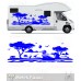 Aslan Karavan Sticker. Afika Doğa Manzarası Kamp Karavan Sticker