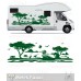 Aslan Karavan Sticker. Afika Doğa Manzarası Kamp Karavan Sticker