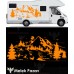 Geyik Sürüsü Karavan Sticker. Geyik Doğa Manzara Kamp Karavan Sticker