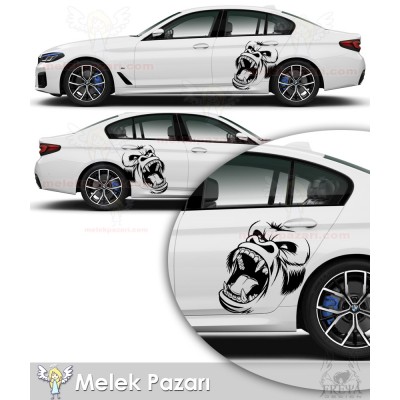 Goril Oto Sticker. Goril Araba Arka Çamurluk Sticker Kaplama
