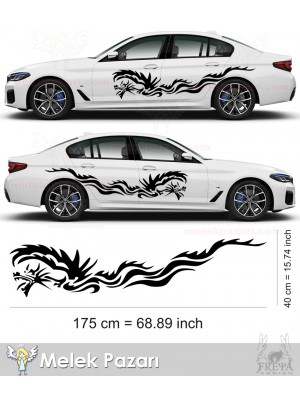 Ejderha Oto Yan Gövde Sticker, Dragon Yan Gövde Oto Sticker Ejderha Oto Yan Gövde Sticker, Dragon Yan Gövde Oto Sticker