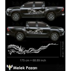 Ejderha Oto Yan Gövde Sticker, Dragon Yan Gövde Oto Sticker 