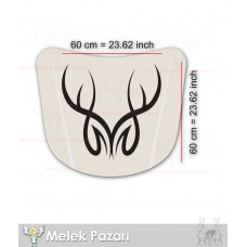 Tribal Desen Araba Kaput Sticker 