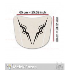 Tribal Desen Araba Kaput Sticker 