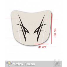 Tribal Desen Araba Kaput Sticker 