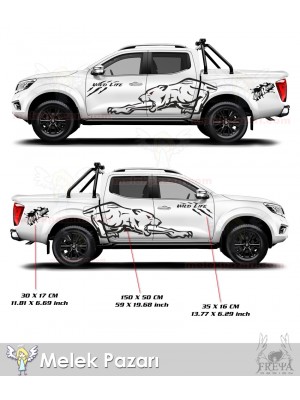 Vahşi Aslan Off Road Yan Gövde Sticker. Wild Life Off Road Sticker