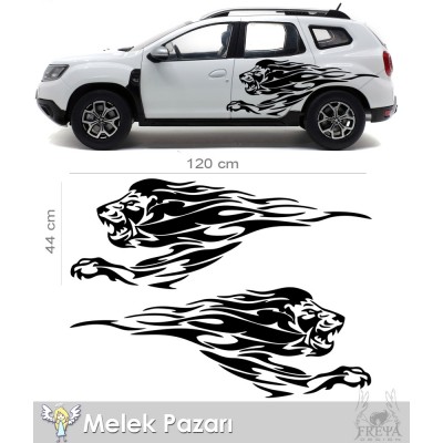 Tribal Aslan Çamurluk Üstü Yan Gövde Oto Sticker