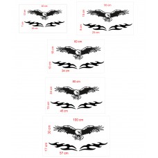 Kartal ve Tribal Alev Oto Sticker, Oto Kaput Cam Sticker 