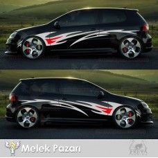 Tribal Yan Gövde Oto Sticker   