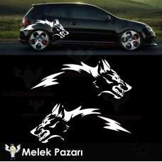Kurt Çamurluk Üstü Yan Gövde Oto Sticker, Araba Stickerı 