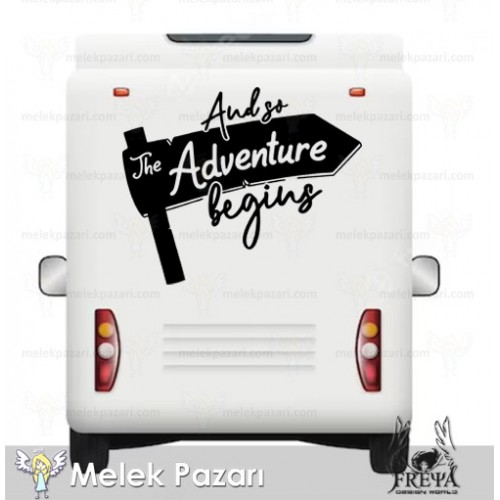 Adventure Begins Karavan Sticker. Karavan Çıkartmaları