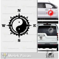 Denge Pusula Off Road Karavan Sticker. Ying Yang Pusula Karavan Sticker 